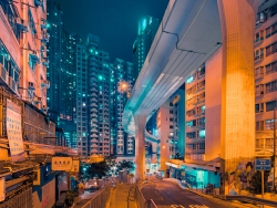 香港夜景摄影照片