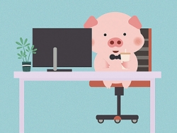 AI绘制可爱小猪插画教程
