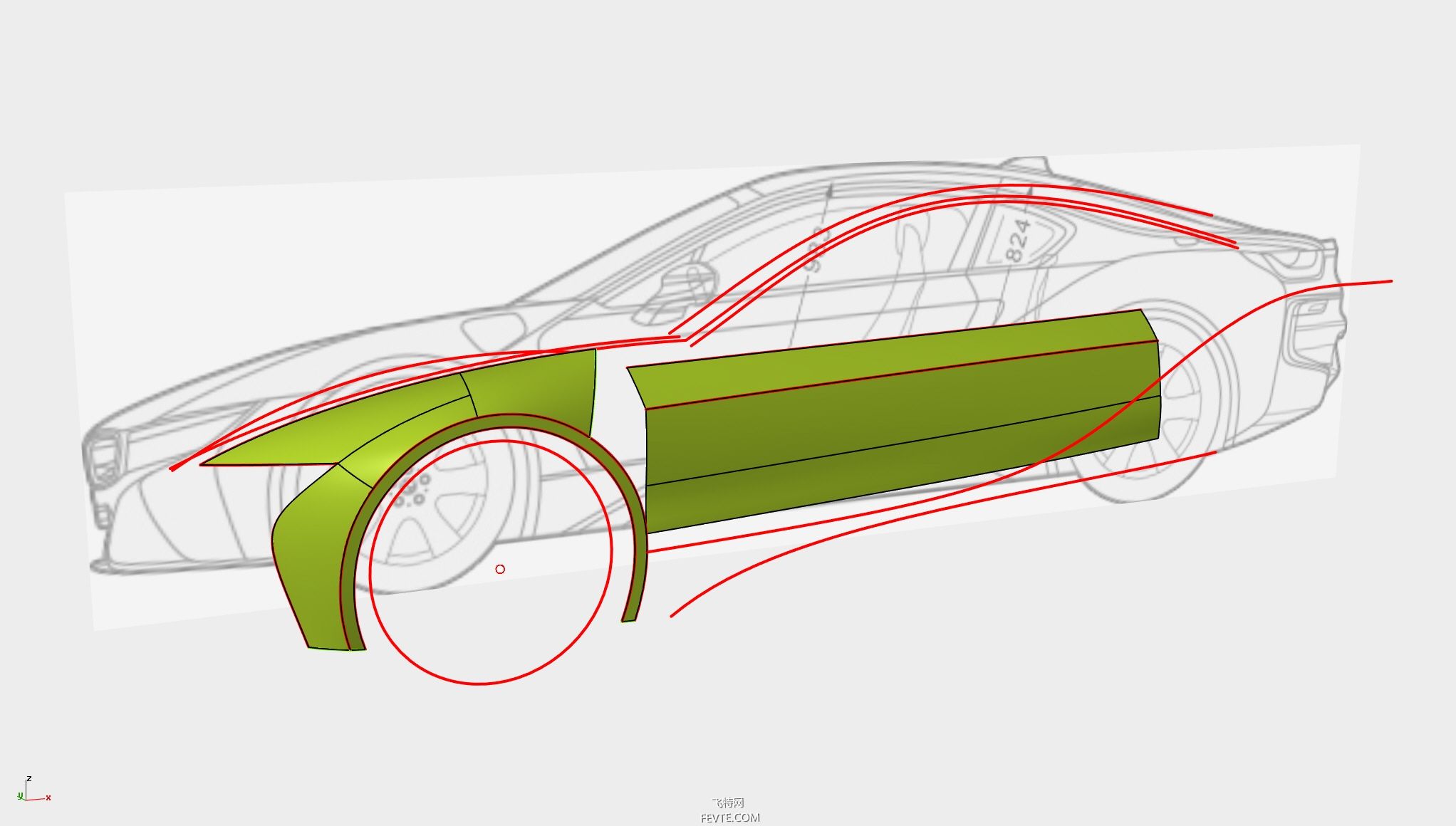 Rhino建模BMW I8教程（一） 飞特网 Rhino教程