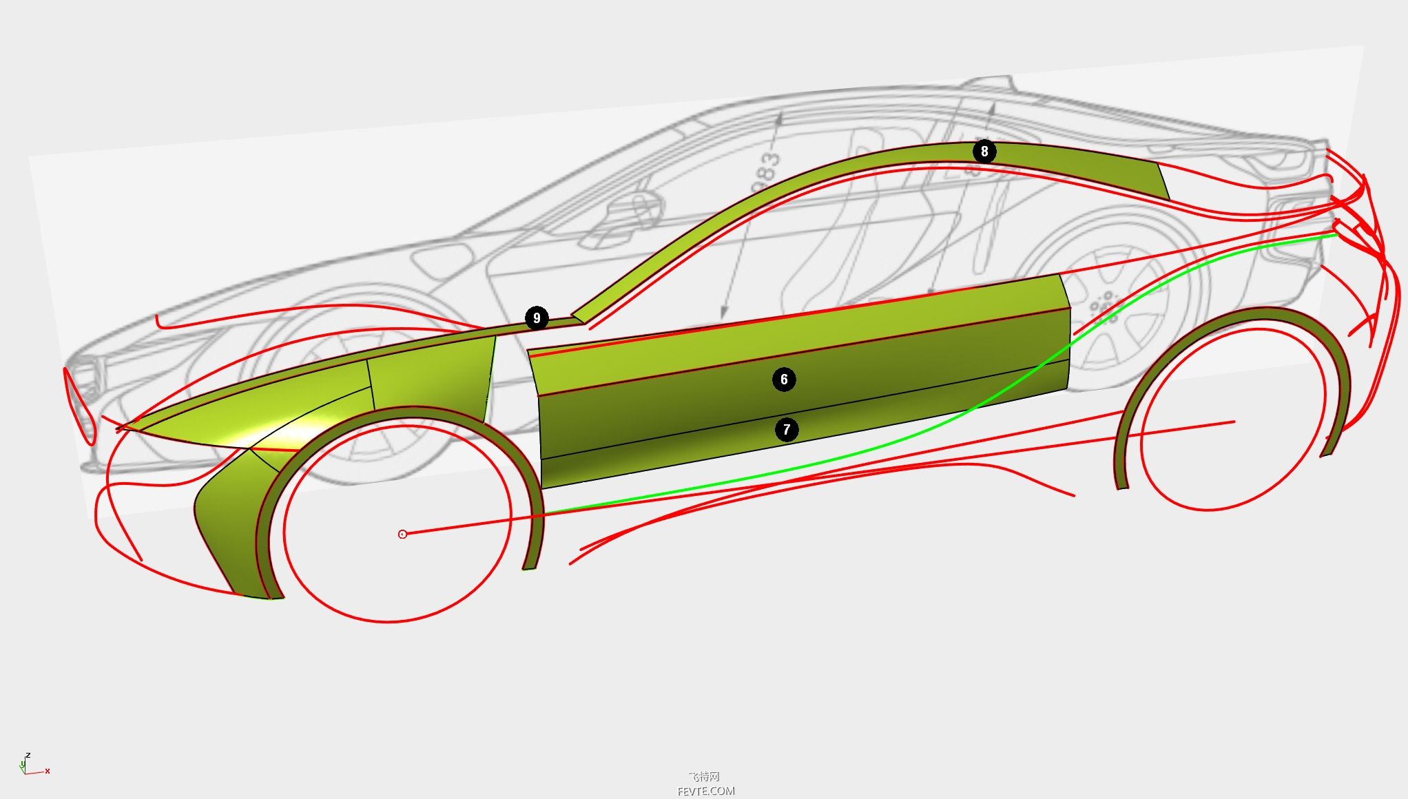 Rhino建模BMW I8教程（一） 飞特网 Rhino教程