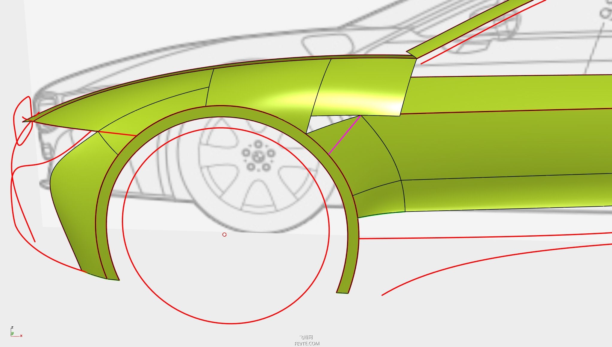 Rhino建模BMW I8教程（一） 飞特网 Rhino教程