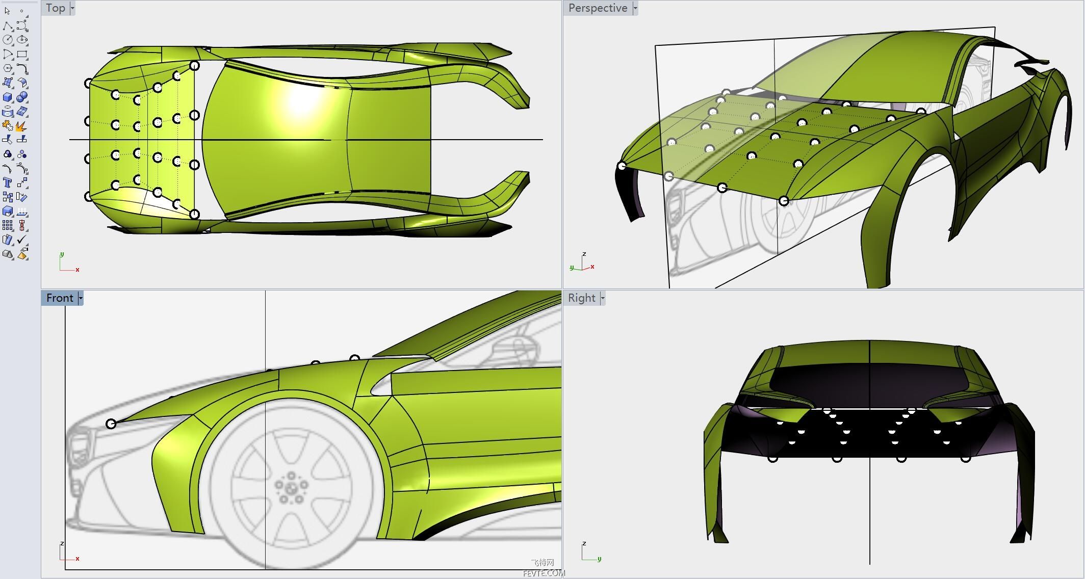 Rhino建模BMW I8教程（二） 飞特网 Rhino教程