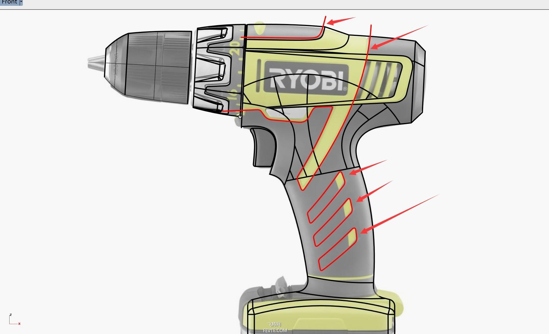 Rhino电动工具建模教程（下）  飞特网 Rhino教程