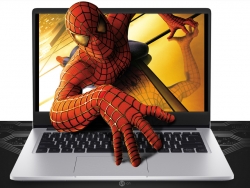 PS如何做出蜘蛛侠钻出电脑屏幕效果