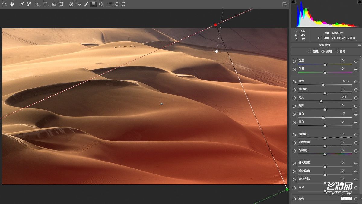 PS沙漠照片美化中的光影控制技巧 飞特网 PS照片处理教程