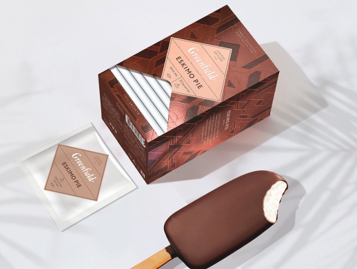 高端果茶味冰淇淋包装盒设计