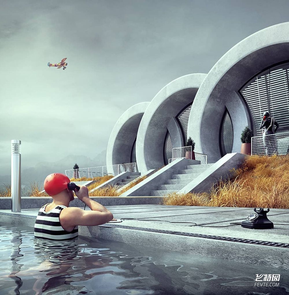 以LOGO为创意的建筑景观设计 飞特网 建筑景观