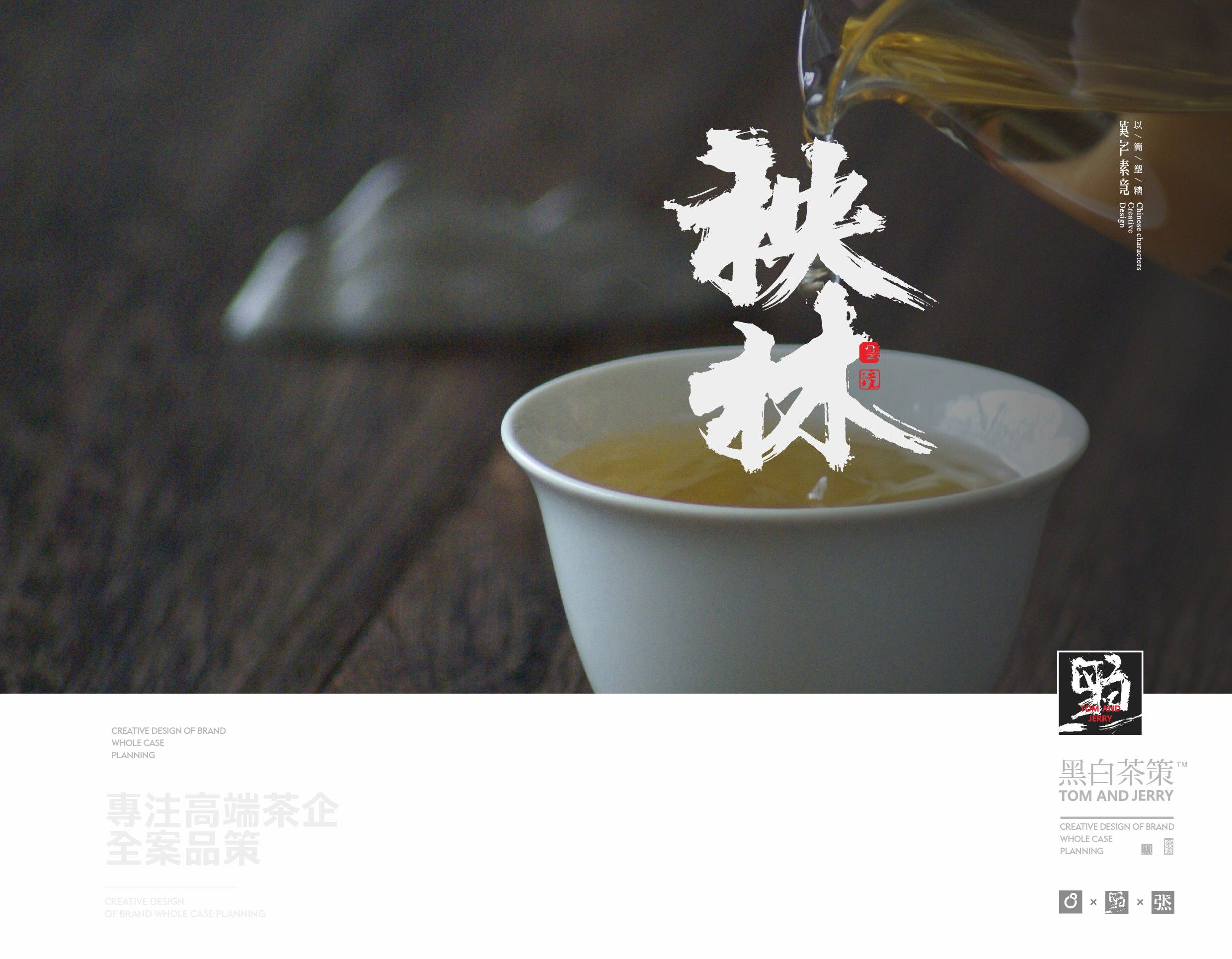 造塑创意x黑白茶策 超全呼的普洱茶全寨品名字体设计 飞特网 原创茶叶包装设计