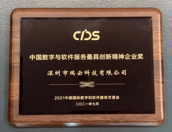 瑞云科技荣获“中国数字软件服务最具创新精神企业奖”