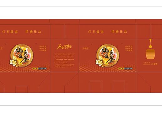 红晴天纯百花蜜包装设计 飞特网 原创食品包装设计