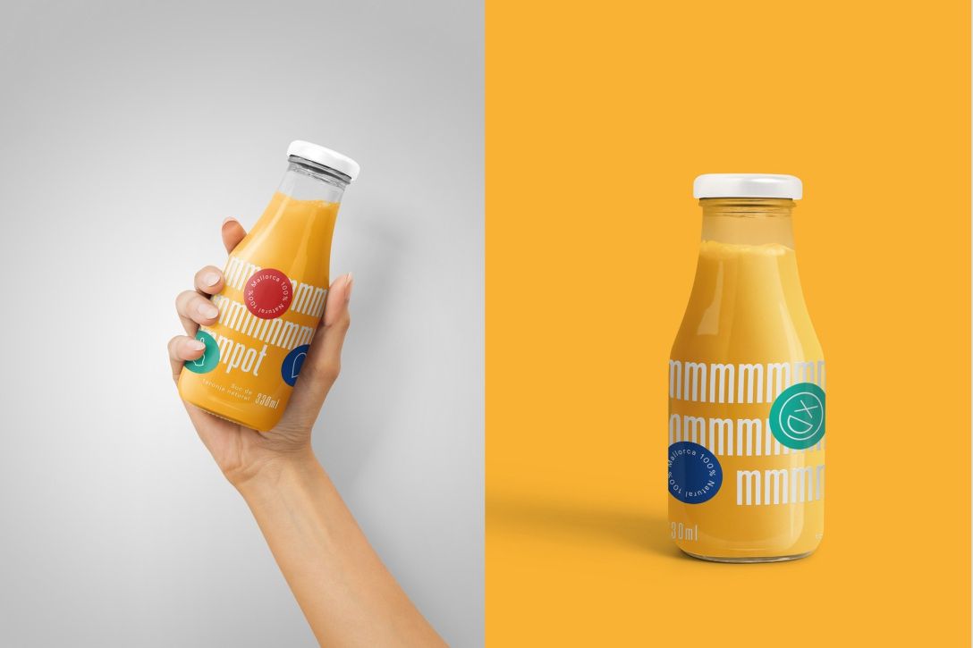 一套清新风格的果汁和果酱包装设计 飞特网 饮品包装设计