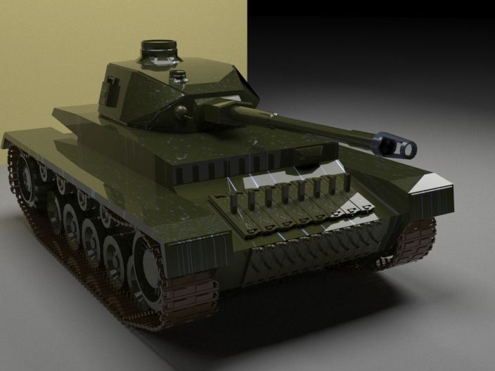游戏建模（坦克） 飞特网 原创模型设计