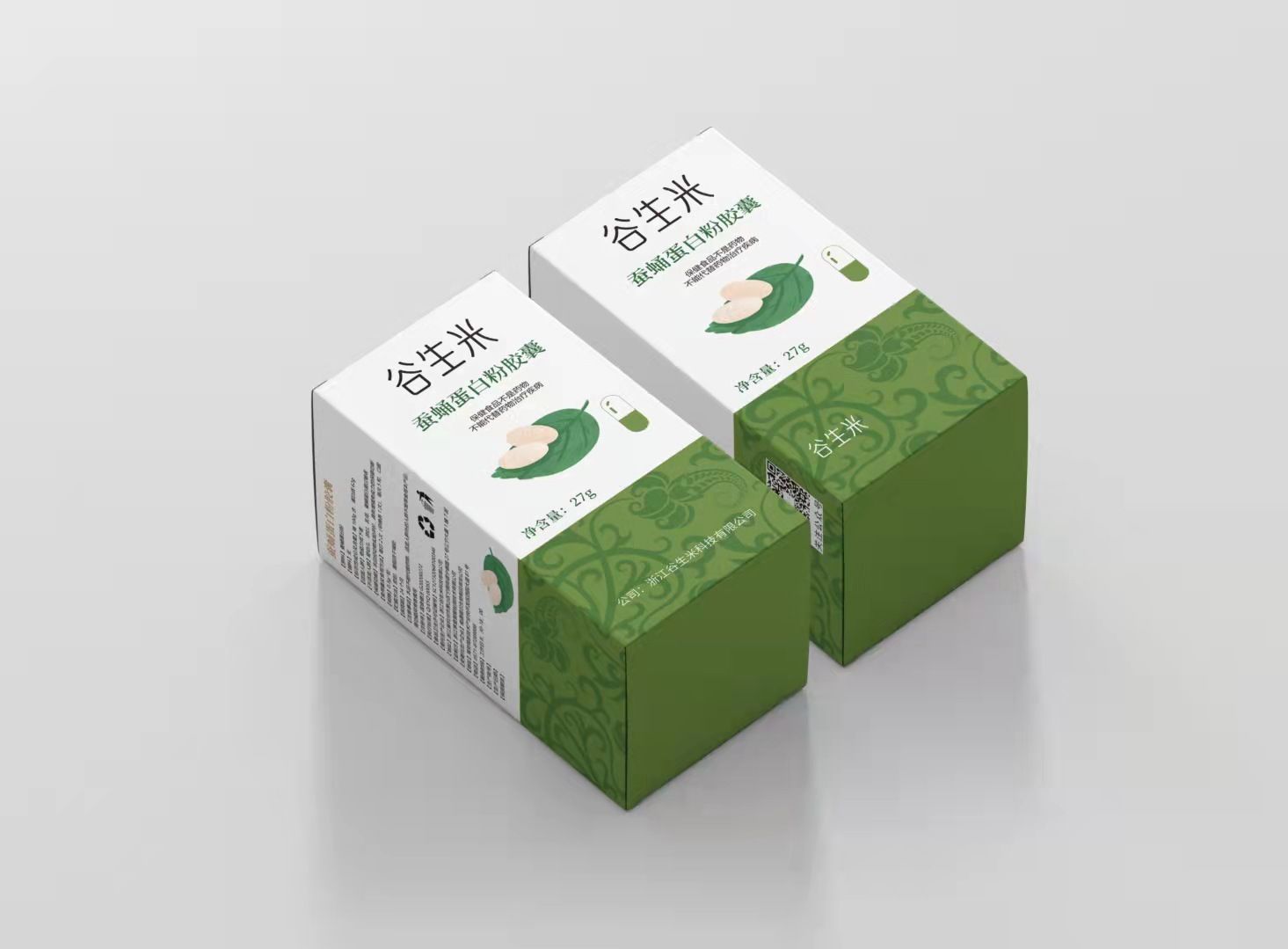 谷生米蚕蛹蛋白包装设计 飞特网 原创药品包装设计