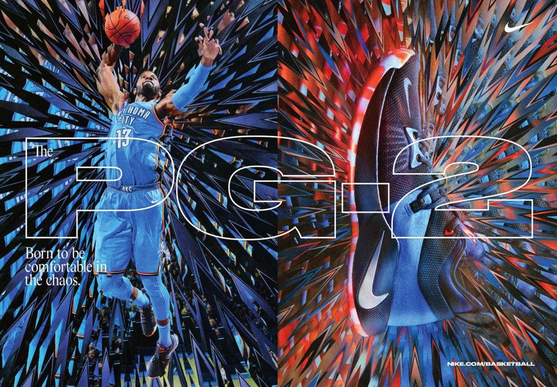 耐克PG2球鞋海报设计 飞特网 海报设计作品欣赏
