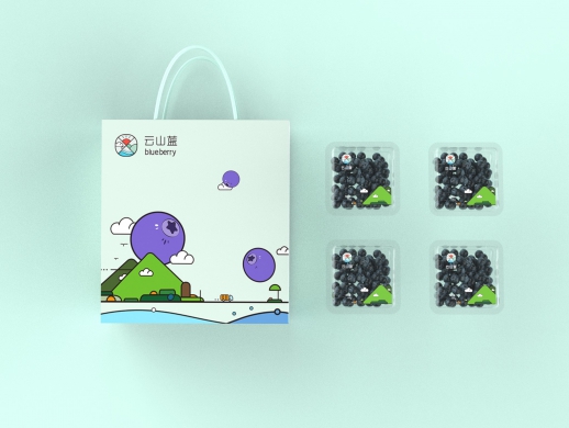 “云山蓝”蓝莓包装和LOGO设计