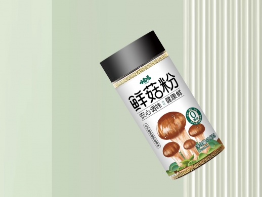 松茸菌菇粉儿童调味料包装设计